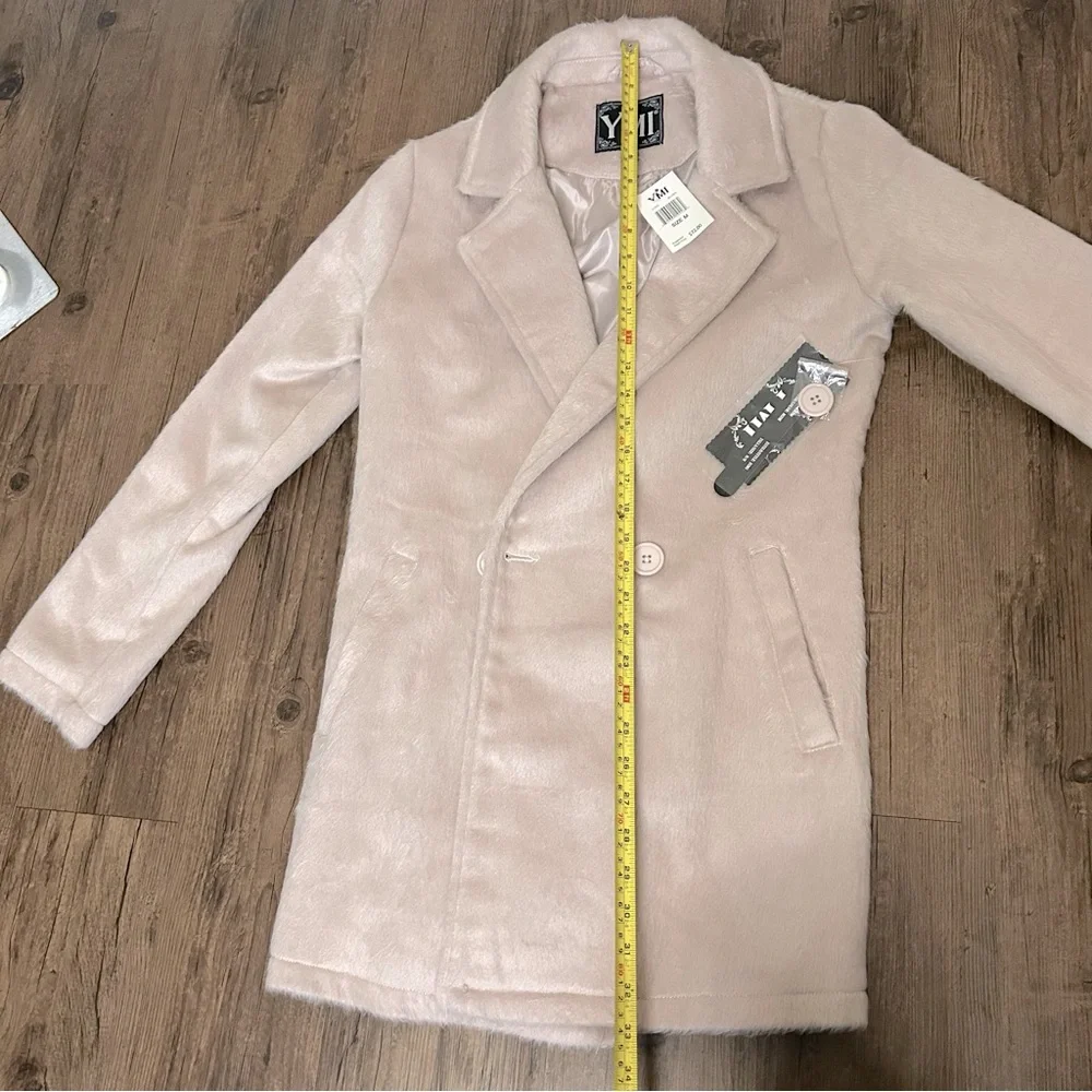 YMI faux fur blush pink coat - Picture 6 of 11